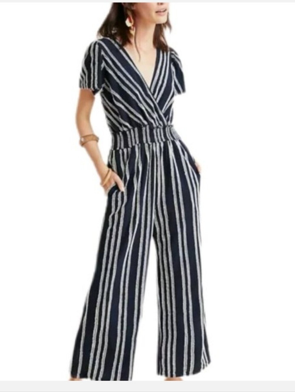 Anthropologie Dolan Short Sleeve Jumpsuit Medium M